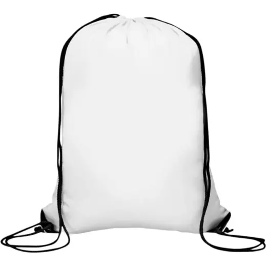 Symphony 210D Drawstring Bag Solid White Unbranded